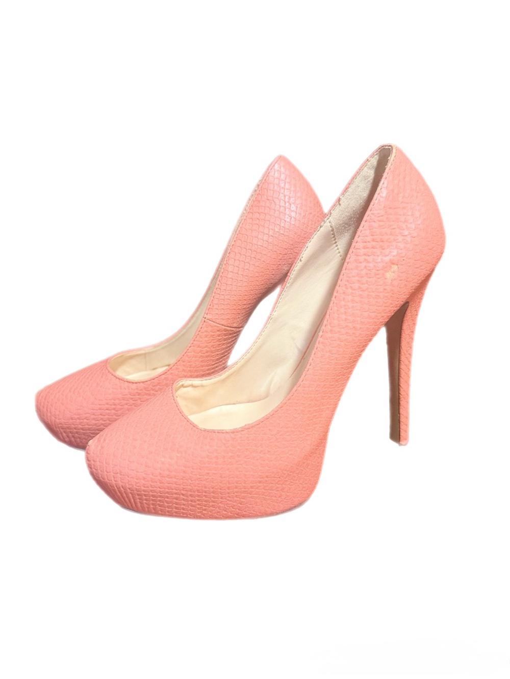 Classic Coral Pink High Heel Pumps - Women's Dress Shoes
